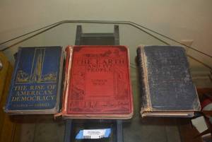 lot 125 image: Antique Books The Earth and Its People, The Rise of American Democracy, Our Nation
