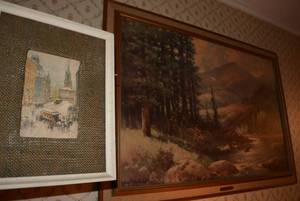 lot 140 image: Mountain Stream by Robert Wood, Late Autumn Litho by Robert Wood and Winter Scene
