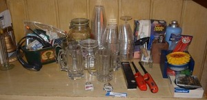 lot 154 image: Miller Lite Key Chain, Pepsi Key Chain, Beer Mugs, Flask, Lighters and More