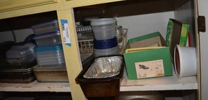 lot 172 image: Baking Dishes, Cookie Sheets, Food Grinder