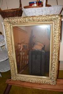 lot 197 image: Mirror with Plastic Frame made to look like Wood
