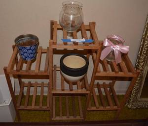lot 199 image: 7-Tier Plant Stand and Pots as shown