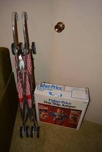 lot 244 image: Fisher-Price Jumper and Fold up Umbrella Stroller