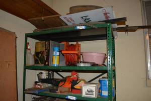 lot 293 image: Green Storage Rack (Contents not included)