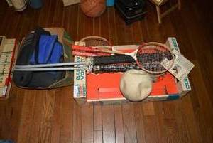 lot 156 image: Volleyball and Badminton Set, Trampoline Mat