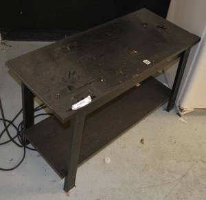 lot 78 image: Black Stained End Table