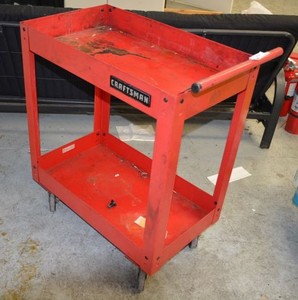 lot 83 image: Craftsman Metal Rolling Cart, Red