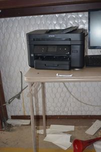 lot 112 image: Folding Table and Epson WorkForce-2860 Printer