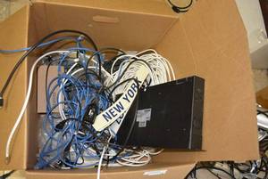 lot 14 image: Intellinet Ethernet Switch, Model 560559 and Wires