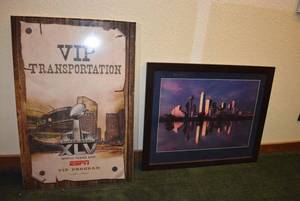 lot 65 image: Photo of Dallas by Hatzenbuhler and 2011 SuperBowl VIP Transportation Sign