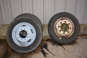 lot 108 image: 3 Tires Sailun S637, Samson GL283A, and Goodyear G647 RSS
