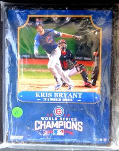 lot 11 image: KRIS BRYANT - STEINER SPORTS MEMORBILIA COA - 2016 WORLD CHAMPIONSHIP PLAQUE - approx 6 x9