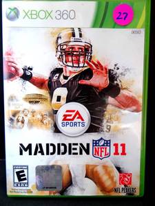 lot 27 image: Madden NFL 11 - Xbox 360 w Manual