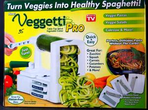 lot 35 image: VEGETTI PRO Spiral Cut Vegetables Fruit Table Top Kitchen Slicing Appliance - NIB