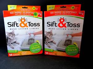lot 40 image: Mesh Litter Liners Lift Sift & Toss Durable Mesh Cat No Scooping Size Large (X 2)