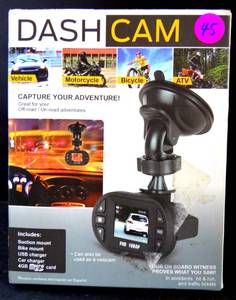 lot 45 image: Pilot Electronics 1080p Dash Cam with Accessories - NIP