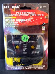 lot 54 image: VINTAGE LAX-MAX MP3CD ADAPTER CASETTE - NIP