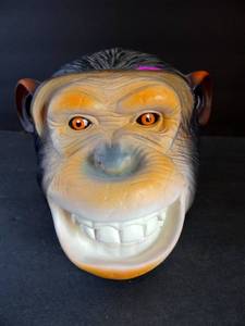 lot 60 image: VINTAGE Scooter Heads By Its Outrageous Monkey Ape Character Handlebar Decoration