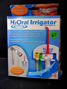 lot 67 image: H2Oral Irrigator Water Shower H2O Oral Flosser Floss Pick