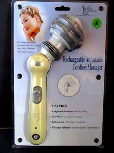 lot 68 image: Health Solutions Model HM-107 Handheld 2-Speed Massager WirelessAdjustable - NIP