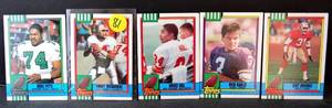 lot 81 image: 1990 TOPPS FOOTBALL CARDS AS SHOWN