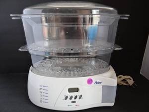 lot 119 image: OSTER FOOD STEAMER DOUBLE TIERED MODEL 5712 - APPEARS COMPLETE