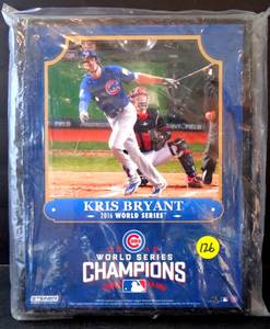lot 126 image: KRIS BRYANT - STEINER SPORTS MEMORBILIA COA - 2016 WORLD CHAMPIONSHIP PLAQUE - approx 6 x9