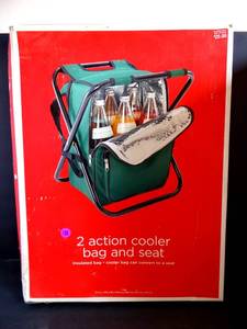 lot 132 image: 2009 TARGET BRAND - 2 ACTION COOLER BAG & SEAT - IN ORIGINAL BOX