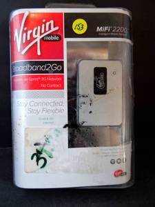 lot 153 image: Virgin Mobile Broadband 2 Go MiFi 2200 Nationwide Sprint 3G Internet