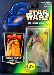 lot 184 image: Star Wars POTF Power of the Force Tusken Raider Gaderffin Stick Kenner NIP