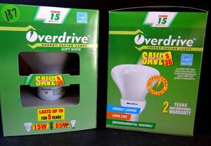 lot 187 image: Overdrive 15 Watt R30 Reflector Dimmable Bulb (RETAIL $16) X2