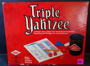 lot 192 image: RARE FIND - 1973 EDITION TRIPLE YAHTZEE - NEVER USED  ALL ORIGINAL