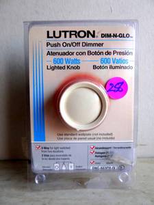 lot 256 image: NEW Lutron Dim-N-Glo Push OnOff Dimmer - #DNG-603PH-IX - White