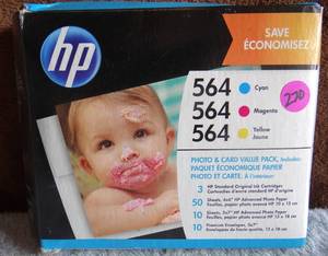 lot 270 image: HP - 564 3-Pack Ink Cartridges  - CyanMagentaYellow  - NIB