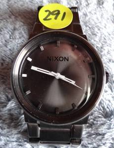 lot 291 image: Nixon The Cannon Gunmetal Shoot To Thrill Stainless Steel Watch - CHECK COMPS