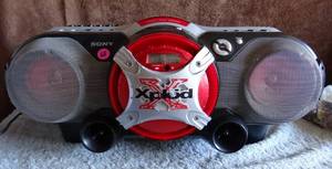 lot 68 image: Sony Xplod CFD-G505 Boombox CD & Cassette Player AM-FM Radio