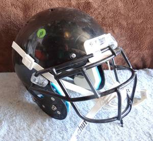 lot 111 image: SCHUTT SOLID BLACK FOOTBALL HELMET