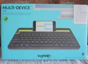 lot 114 image: Logitech K480 920-006342 Black Bluetooth Wireless Mini Multi-Device Keyboard