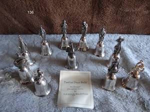 lot 136 image: REED & BARTON 12 DAYS BELLS ( 11 OF 12 AVAILABLE)