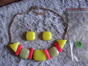 lot 159 image: NECKLACE & MATCHING EARRINGS
