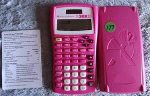 lot 177 image: Texas Instruments TI-30X IIS Hot Pink Scientific Calculator