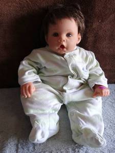 lot 221 image: Lee Middleton Original By Rava # 031999 (3) 1999 TC Baby Girl Doll Blue Eyes E97 - CHECK COMPS $$$