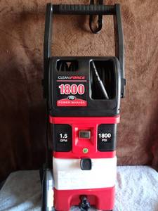 lot 237 image: Clean Force CF1800HD Pressure Washer - POWERS ONRUNS