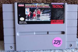 lot 273 image: Tecmo Super NBA Basketball Super Nintendo SNES Game - TESTEDWORKING