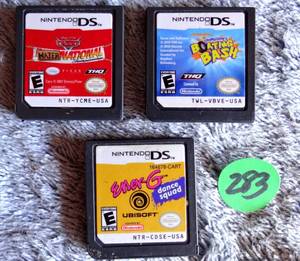lot 283 image: NINTEDO DS GAMES AS SHOWN (X3) - TESTEDWORKING