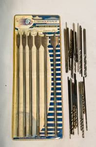 lot 120 image: 6pk 12 Power Wood Spade bits and Misc. drill bits