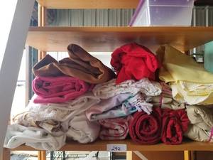 lot 292 image: Shelf Lot - Table Cloths