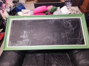 lot 69 image: Large framed chalk board