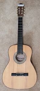lot 34 image: SCHMIDT ACOUSTIC 6 STRING GUITAR MODEL SS36C AS SHOWN.