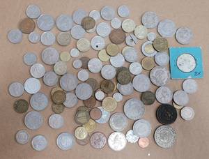 lot 61 image: LOT OF ASSORTED FOREIGN COINS AS SHOWN. NICE MIXED LOT